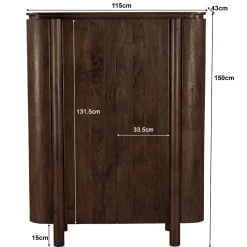 Livingfurn Kabinet Salano Mango Bruin 150cm