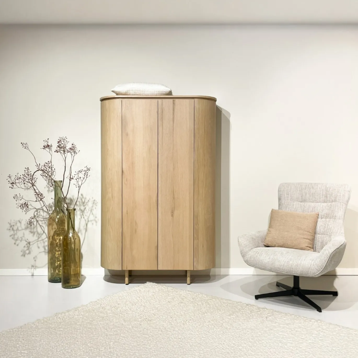 Livingfurn Kabinet Tobago Naturel Eikenfineer 180cm