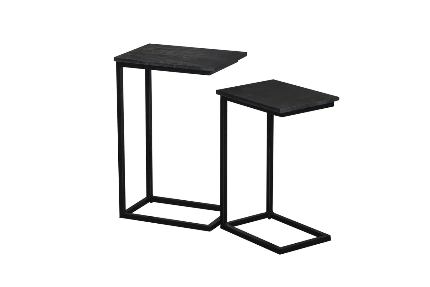 Livingfurn Laptoptafel Jordy Norris Zwart Set van 2