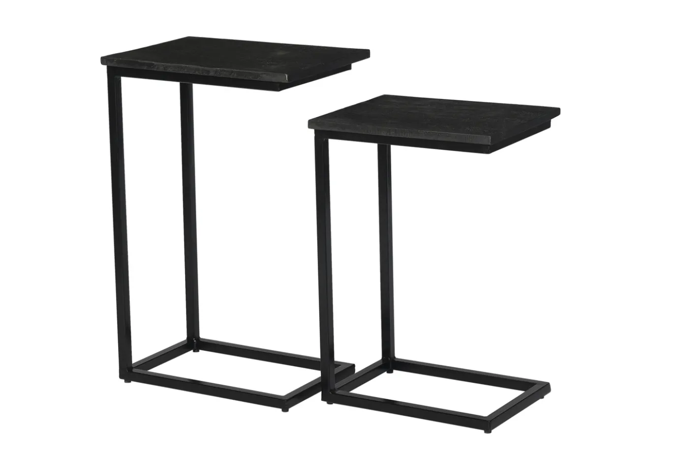 Livingfurn Laptoptafel Jordy Norris Zwart Set van 2