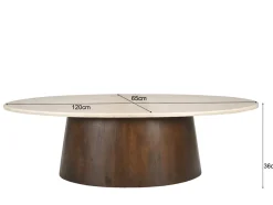 Livingfurn Salontafel Brix Bottecino Mango Ovaal 120cm
