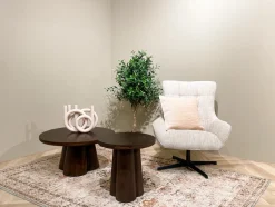 Livingfurn Salontafel Brix Clubs Mangohout Bruin Ø50cm
