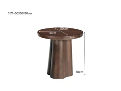 Livingfurn Salontafel Brix Clubs Mangohout Bruin Ø50cm