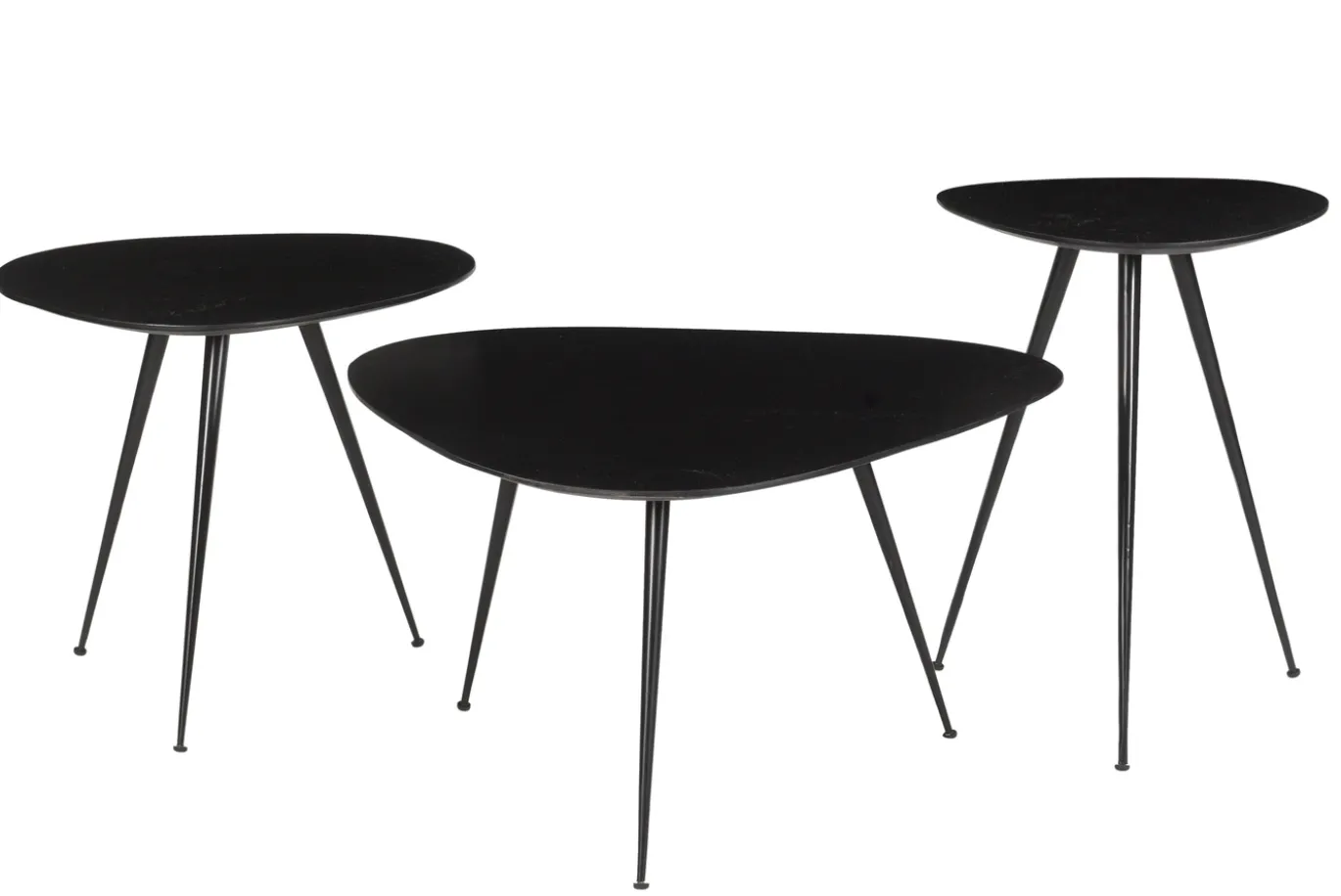 Livingfurn Salontafel Brix Loua Black set of 3