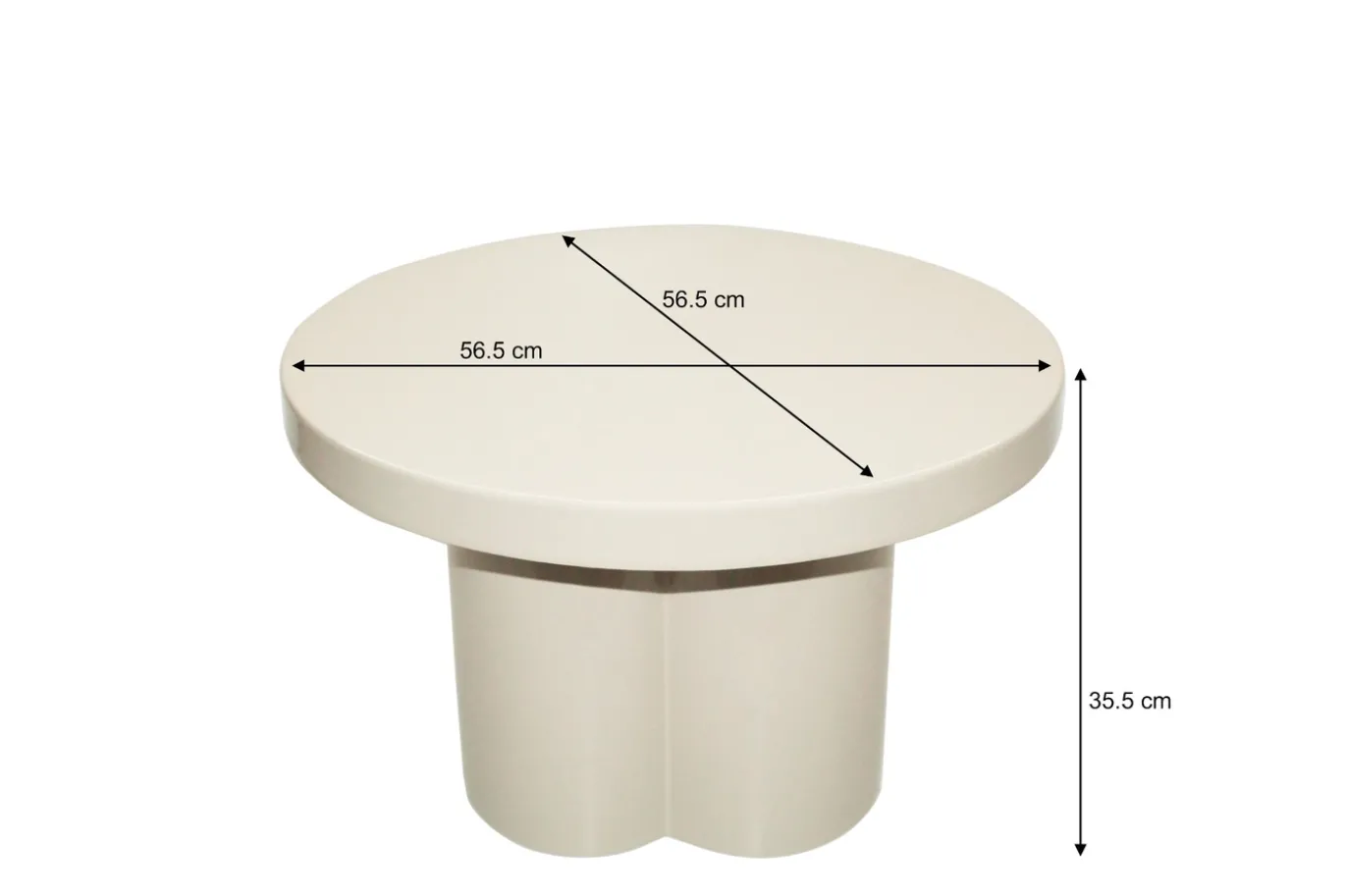 Livingfurn Salontafel Brix Noa Off White 56cm