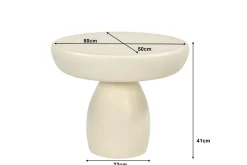 Livingfurn Salontafel Dune Ivoor Ø50cm