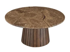 Livingfurn Salontafel Emperador Marmer Bruin Ø80cm