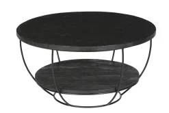 Livingfurn Salontafel Evan Norris Zwart Ø85cm