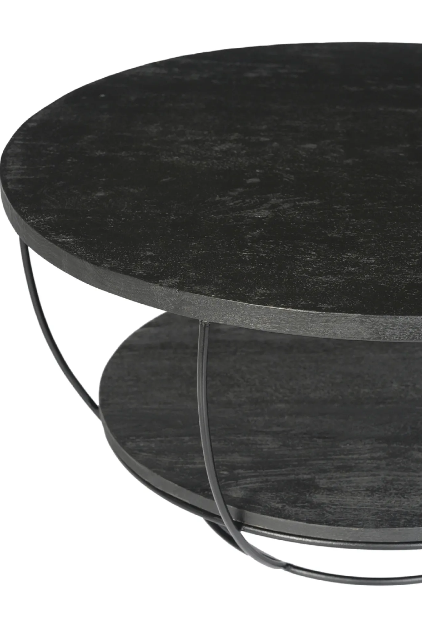 Livingfurn Salontafel Evan Norris Zwart Ø85cm