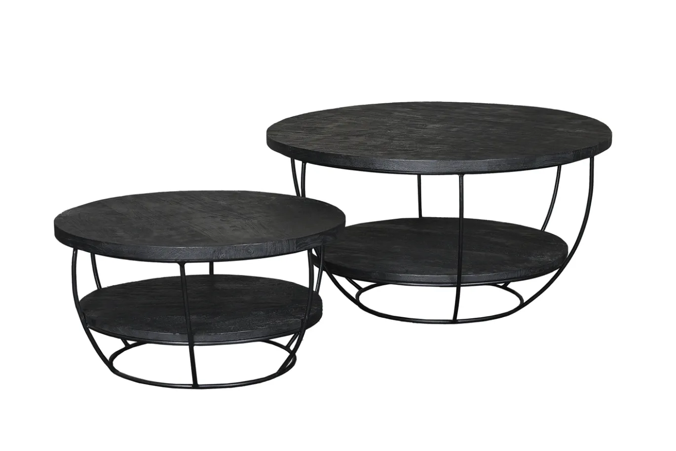 Livingfurn Salontafel Evan Norris Zwart Ø85cm
