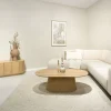 Livingfurn Salontafel Novero Ovaal Naturel Eikenfineer 120cm