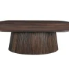 Livingfurn Salontafel Salvator Walnoot Ovaal 120cm Mangohout