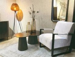Livingfurn Salontafel Salvator Walnoot Ø50cm Mangohout Rond