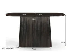 Livingfurn Sidetable Salvator Mangohout Walnoot 140cm