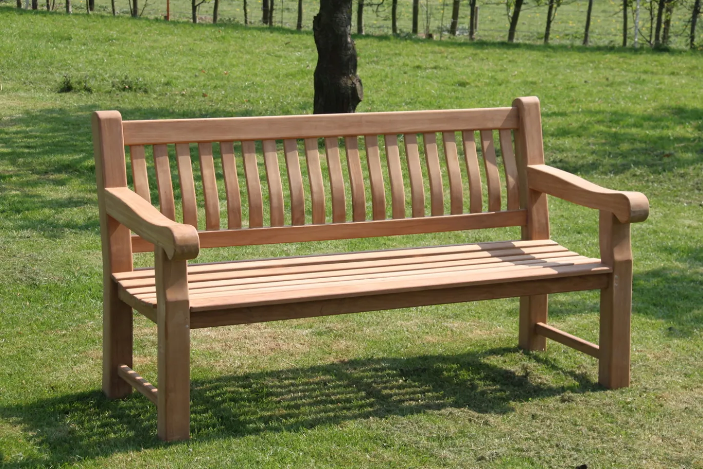 Livingfurn Tuinbank Patrick Breed 200cm Teakhout