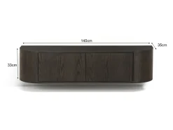 Livingfurn Tv-meubel Novero Espresso Zwevend 140cm Bruin