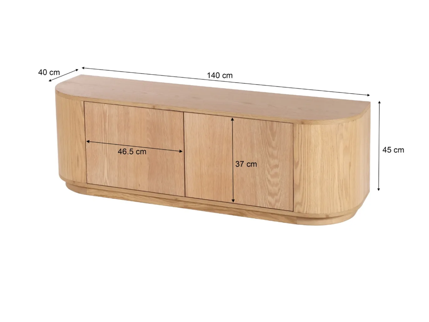 Livingfurn Tv-meubel Novero Naturel Eikenfineer 140cm