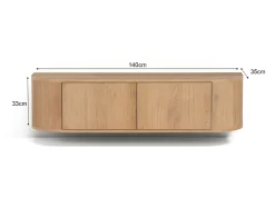 Livingfurn Tv-meubel Novero Zwevend 140cm Naturel