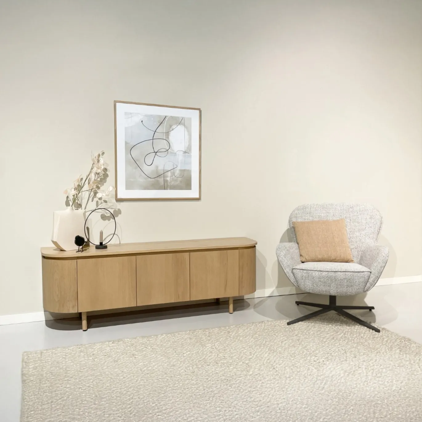 Livingfurn Tv-meubel Tobago Naturel Eikenfineer 170cm