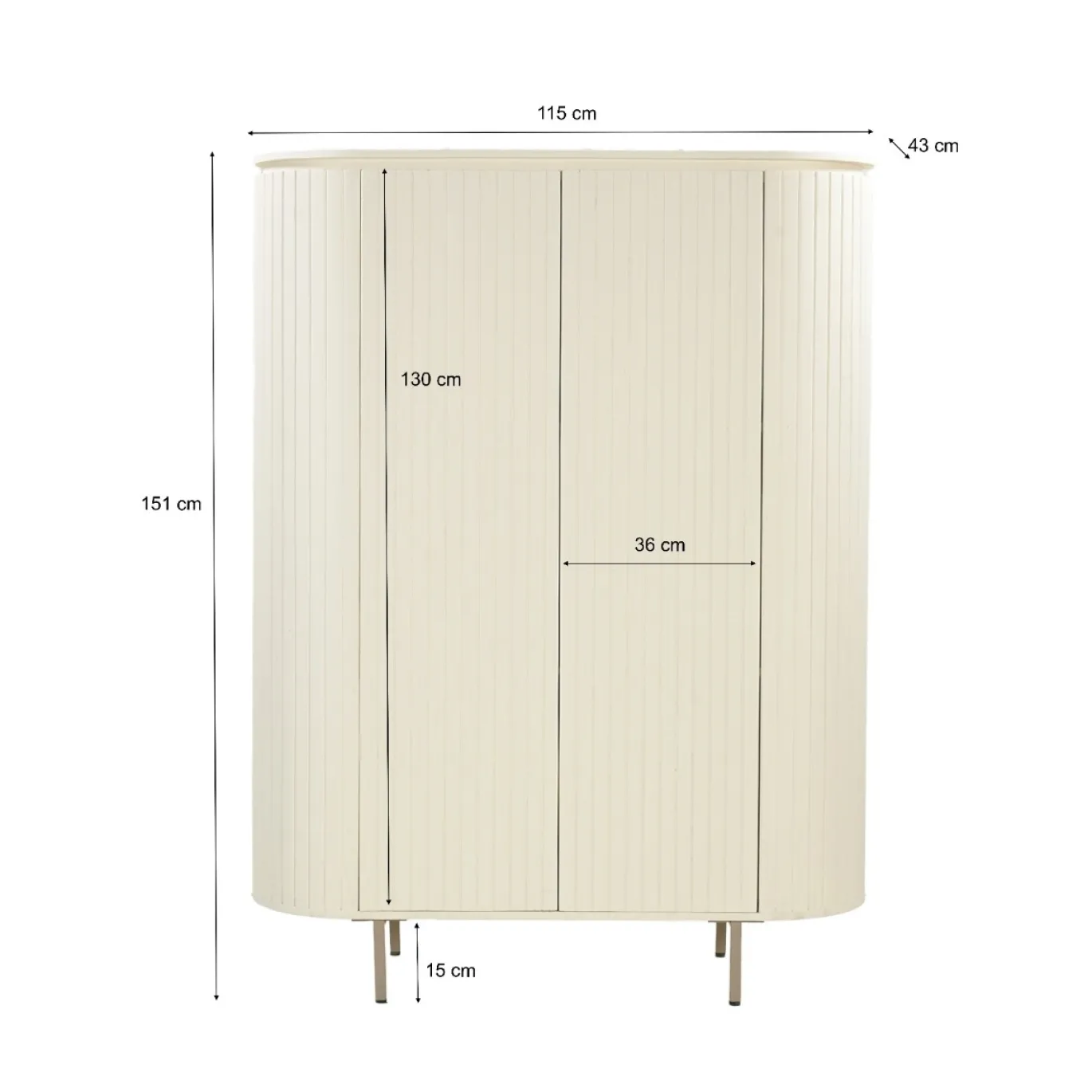 Livingfurn Wandkast Patou Beige