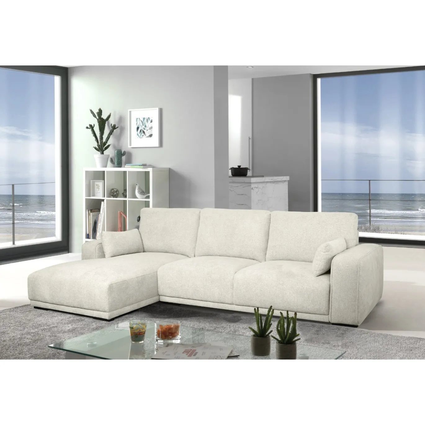 Loungebank California Links Beige - Giga Meubel