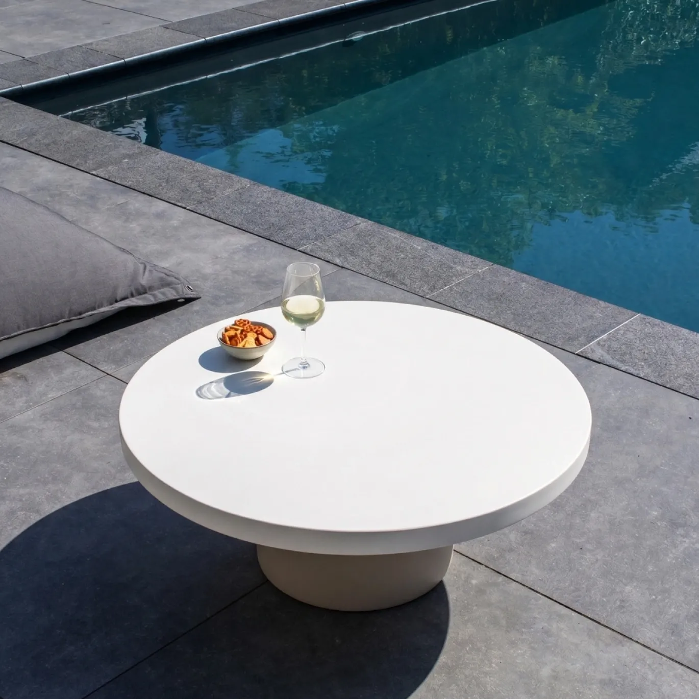 Loungetafel Eden Rond Beige 90cm - Giga Meubel