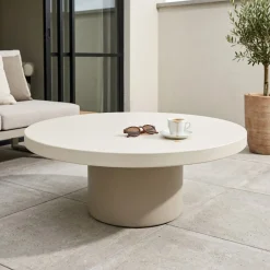 Loungetafel Eden Rond Beige 90cm - Giga Meubel