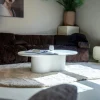 Loungetafel Jessie Organisch Off-White 120cm - Giga Meubel