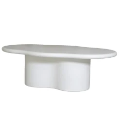 Loungetafel Jessie Organisch Off-White 120cm - Giga Meubel