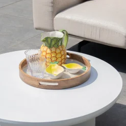 Loungetafel Miso Rond Wit Ø90cm - Giga Meubel