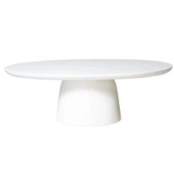 Loungetafel Myrna Ovaal Wit 120cm - Giga Meubel
