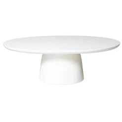 Loungetafel Myrna Ovaal Wit 120cm - Giga Meubel