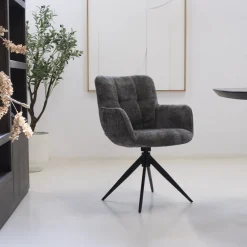 Maxfurn Eetkamerstoel Reece Met Armleuning Taupe