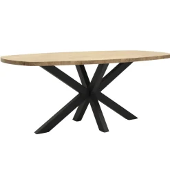Maxfurn Eettafel Costa Deens Ovaal Matching Mango/Zwart 190x102cm