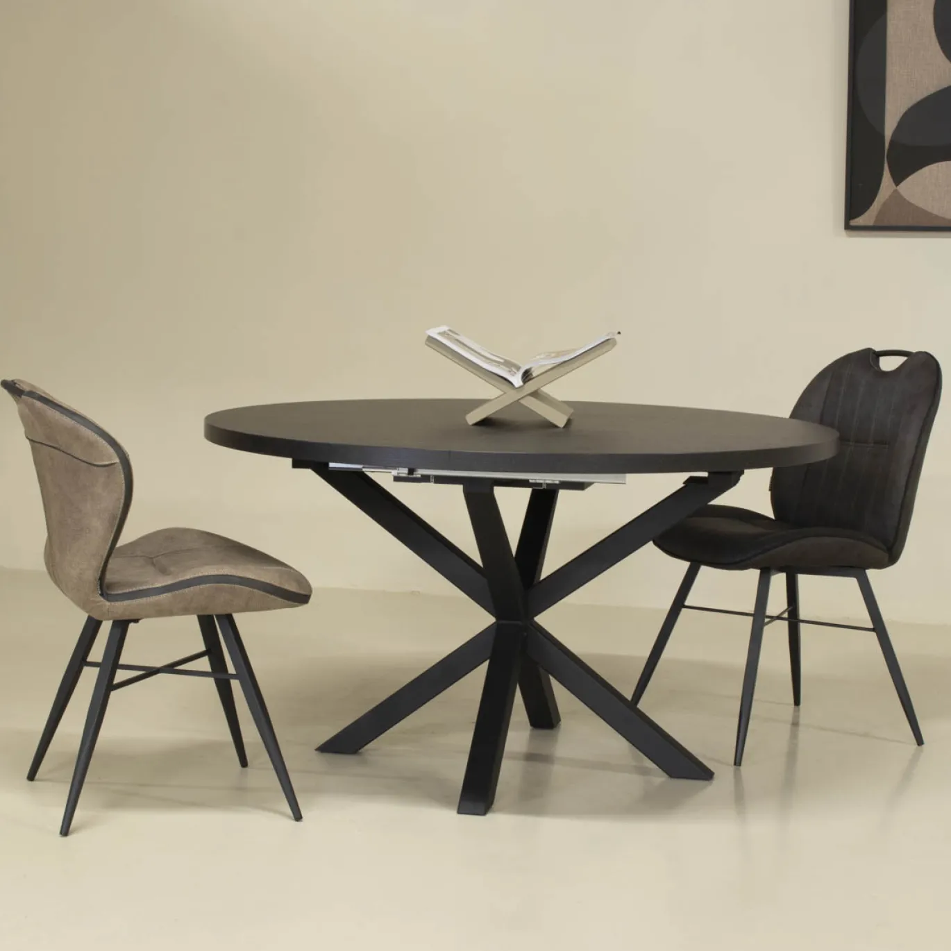 Maxfurn Eettafel Isla Uitschuifbaar Old Piano Matching 140/180cm