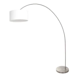 Mexlite Booglamp Solva Grijs Grof Linnen Wit