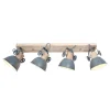Mexlite Gearwood Spot 4-lichts Grijs