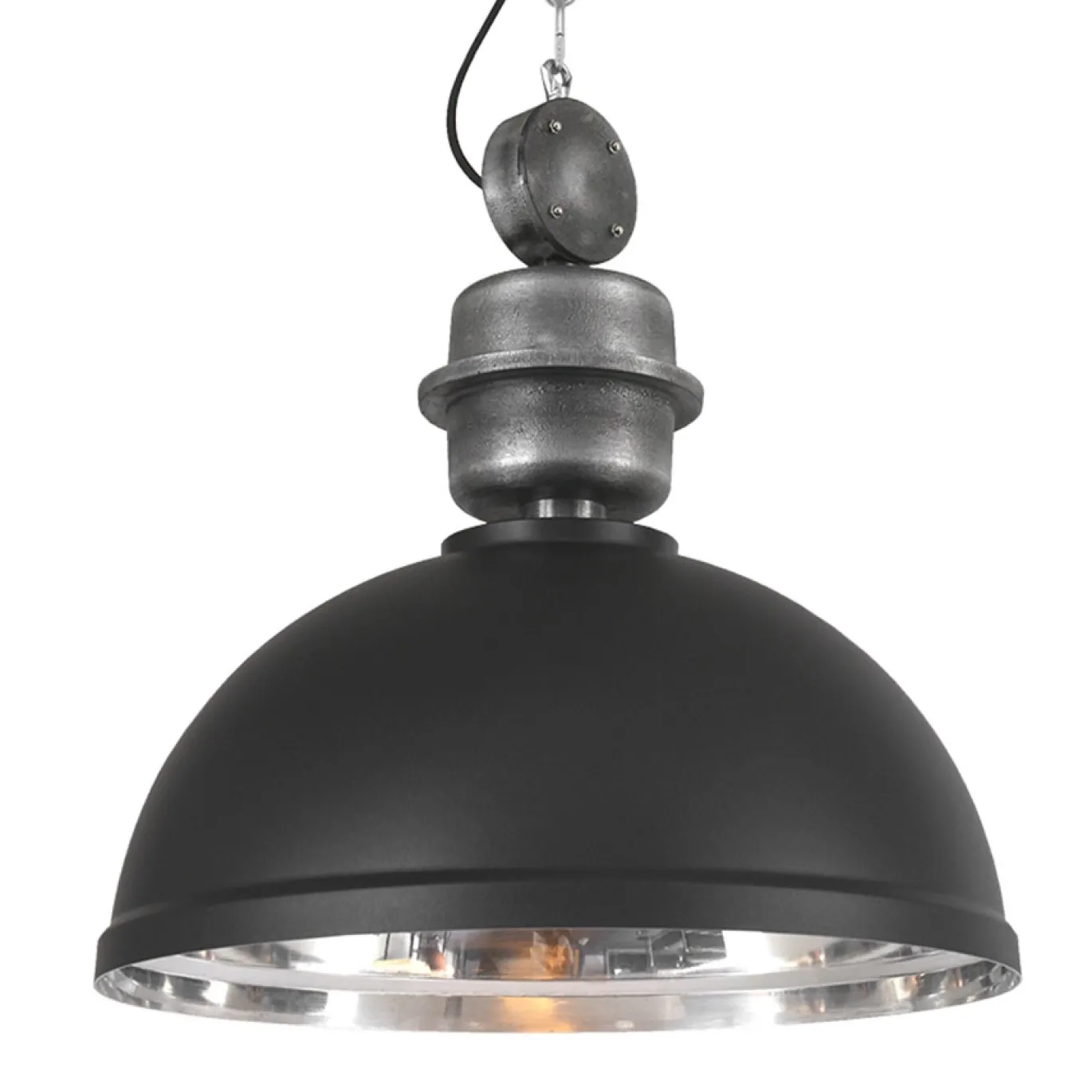 Mexlite Hanglamp Gaeve Zwart/Chrome Ø50cm