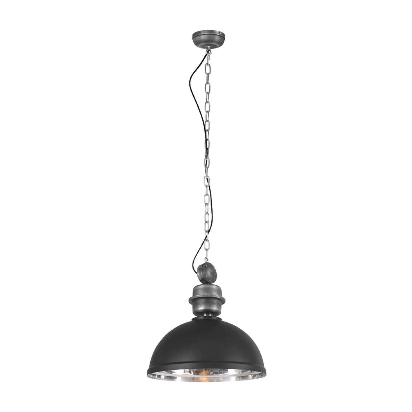Mexlite Hanglamp Gaeve Zwart/Chrome Ø50cm