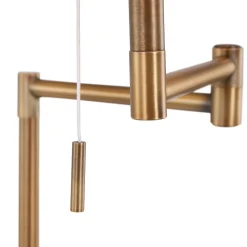 Mexlite Vloerlamp Bella Brons Grof Linnen Wit