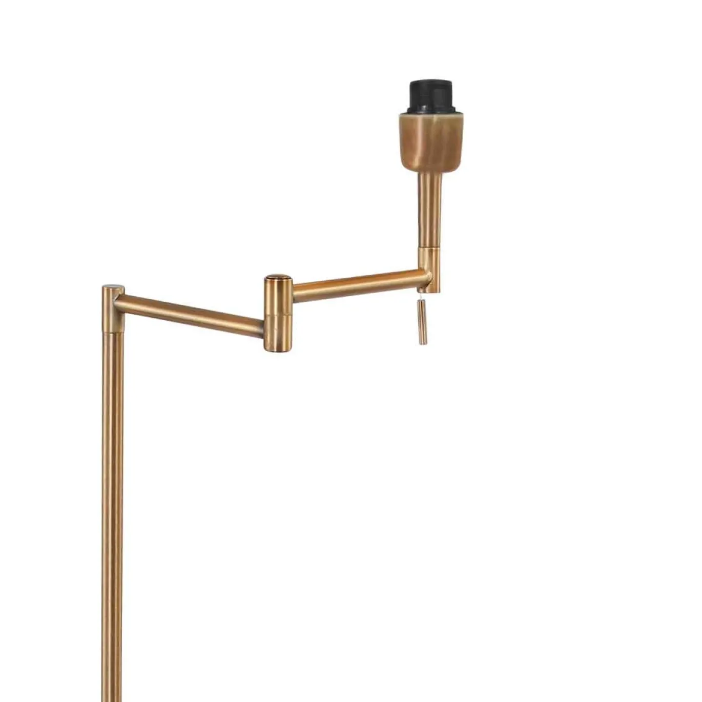 Mexlite Vloerlamp Bella Brons Grof Linnen Wit