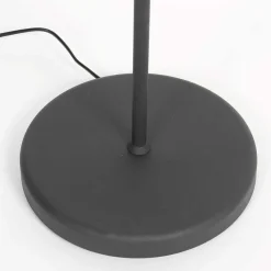 Mexlite Vloerlamp Bella Zwart Grof Linnen Wit