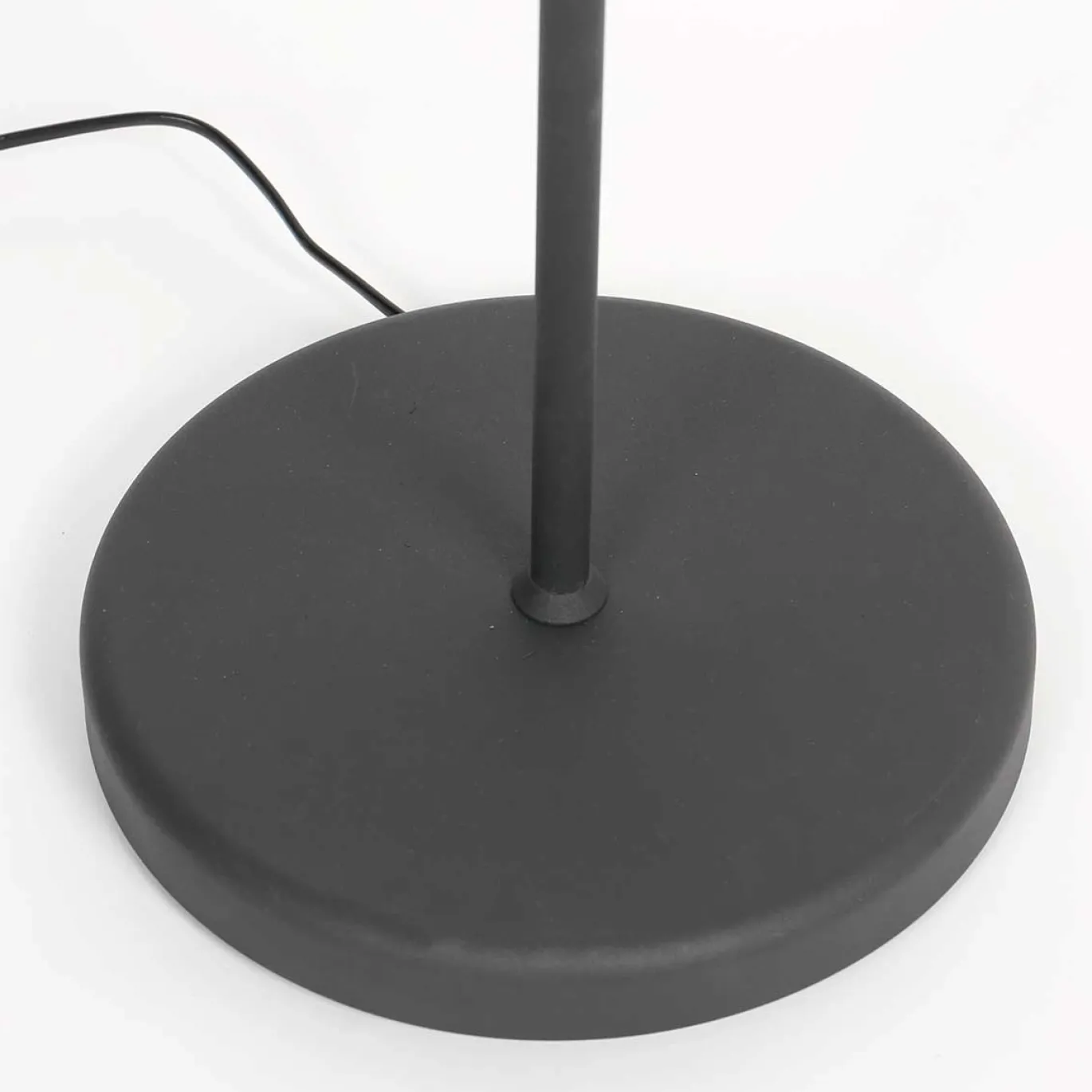 Mexlite Vloerlamp Bella Zwart Grof Linnen Wit