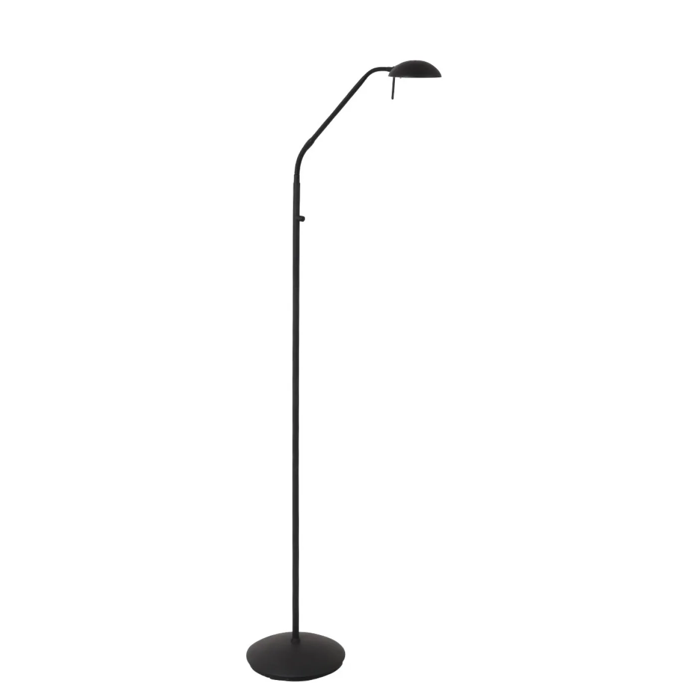 Mexlite Vloerlamp Biron 1-Lichts Zwart