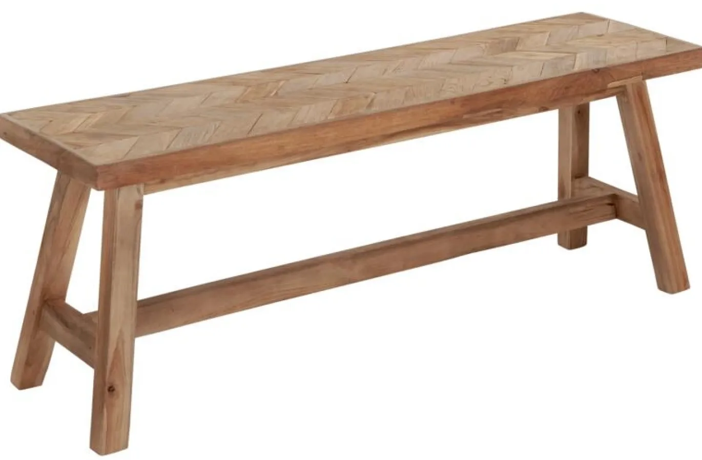 Must Living Bankje Herringbone Recycled Teakhout Medium 120cm