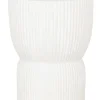 Must Living Bijzettafel Fluted Vezelcement Wit Ø30cm