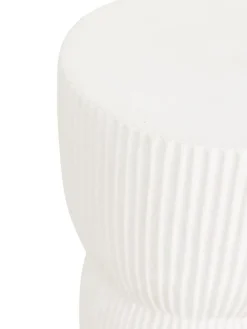 Must Living Bijzettafel Fluted Vezelcement Wit Ø30cm