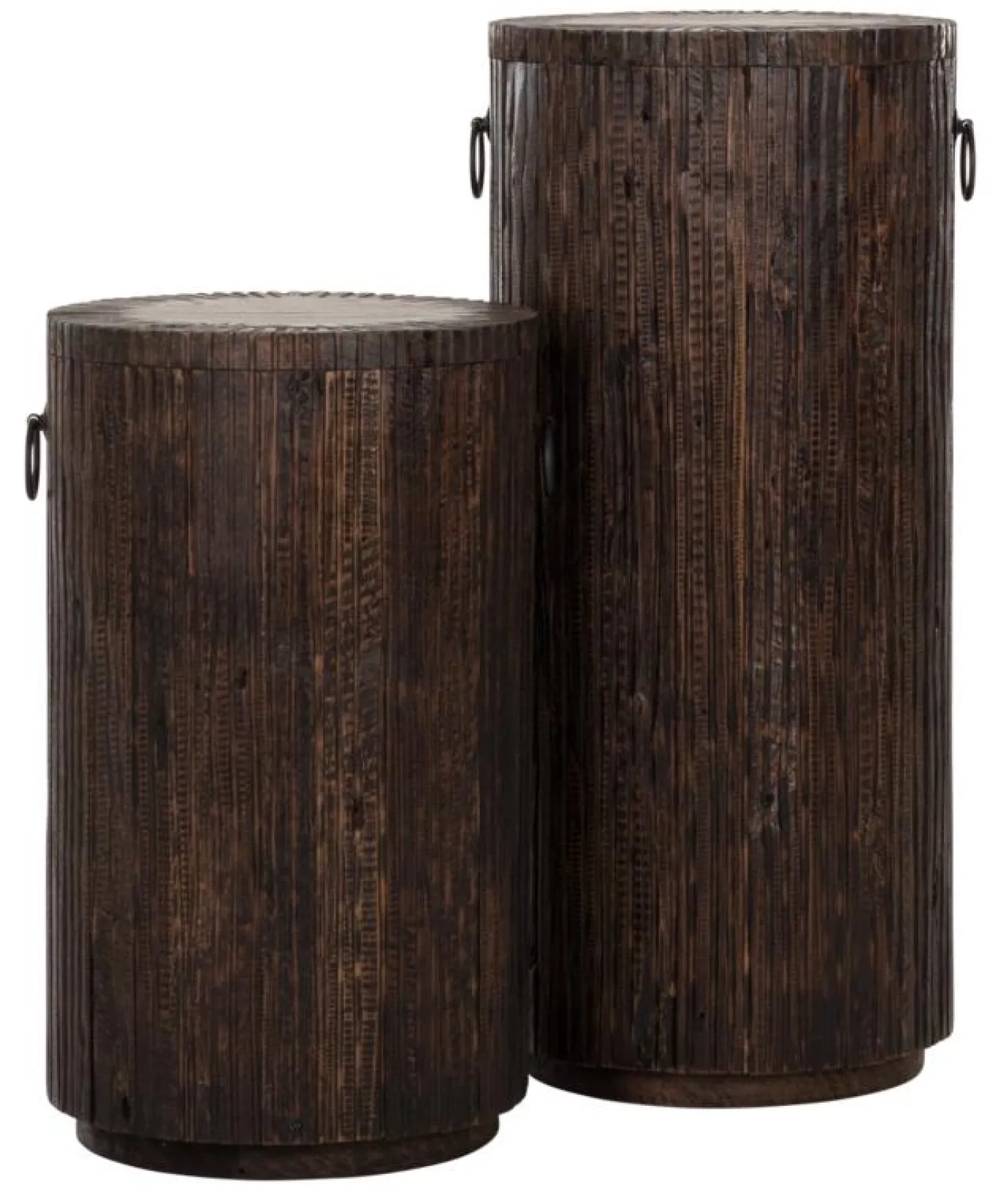 Must Living Bijzettafel Stripe Teakhout Large 80cm