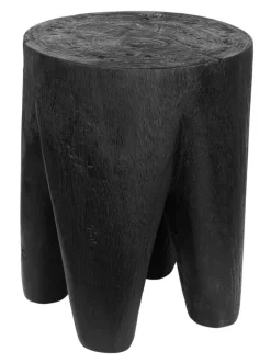 Must Living Bijzettafel Tooth Suarhout Zwart Ø35cm