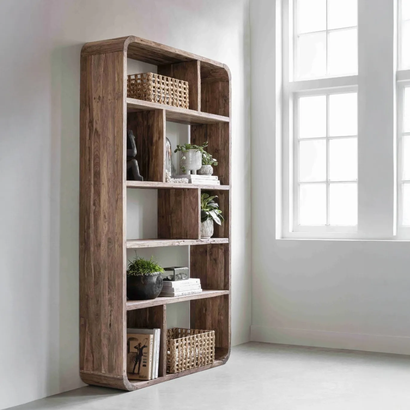 Must Living Boekenkast Corso Teakhout 110x200cm